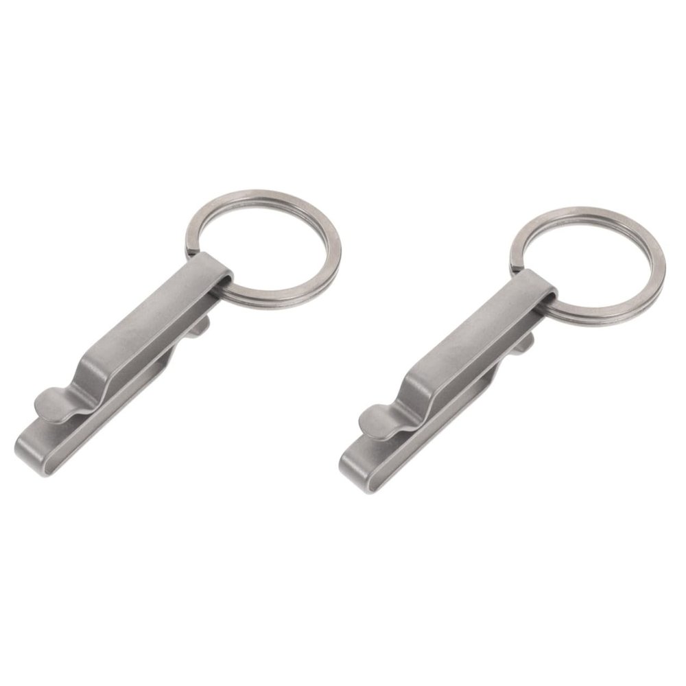 POPETPOP 2pcs Carabiner Keychain Key Clip Key Holder for Duty Belt Titanium Pendant