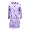 Lightweight Travel Fall Trench Coat for Women 2024 Petite Long Sleeve Single Breasted Long Hooded Windbreaker Jacket Overcoat with Pockets Purple view 2