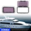 Brilluxa Boat Porthole Window, 429 x 171mm Rectangular Marine portlight with Internal Opening Ventilation Hatch, Deck Hatch Window for Boat Yacht RV, Marine Porthole Replacement view 2