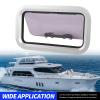 Brilluxa Boat Porthole Window, 429 x 171mm Rectangular Marine portlight with Internal Opening Ventilation Hatch, Deck Hatch Window for Boat Yacht RV, Marine Porthole Replacement view 4