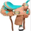 A H SADDLERY Horse Saddle American Leather Flex Tree Trail & Pleasure |American Saddle Horse |Leather Saddle |Saddle for Horses |Horse Saddle Western I Seat Size- 11.5" inches (8"-12")_199 view 2