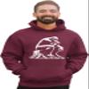 Go All Out 3X-Large Maroon Mens The Thinker Bigfoot Sasquatch On A Tree Stump Funny Sweatshirt Hoodie view 2