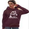 Go All Out 3X-Large Maroon Mens The Thinker Bigfoot Sasquatch On A Tree Stump Funny Sweatshirt Hoodie view 3