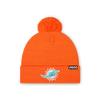 FOCO Miami Dolphins NFL Basic Primary Logo Pom Beanie - Orange view 1