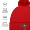FOCO Tampa Bay Buccaneers NFL Basic Primary Logo Pom Beanie - Red view 4