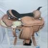 A H SADDLERY Horse Saddle American Leather Flex Tree Trail & Pleasure |American Saddle Horse |Leather Saddle |Saddle for Horses |Horse Saddle Western I Seat Size- 10" inches (10"-18")_197 view 2