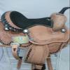 A H SADDLERY Horse Saddle American Leather Flex Tree Trail & Pleasure |American Saddle Horse |Leather Saddle |Saddle for Horses |Horse Saddle Western I Seat Size- 10" inches (10"-18")_197 view 3