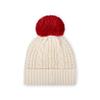 FOCO San Francisco 49ers NFL Womens Primary Logo Cable Knit Pom Beanie - White view 2