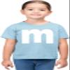 4T Light Blue Toddler Lowercase m Colorful Halloween Group Toddler T-Shirt view 2
