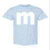 4T Light Blue Toddler Lowercase m Colorful Halloween Group Toddler T-Shirt view 4