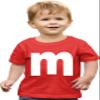2T Red Toddler Lowercase m Colorful Halloween Group Toddler T-Shirt view 1