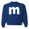 5X-Large Royal Mens Lowercase m Colorful Halloween Group Sweatshirt Crewneck view 1