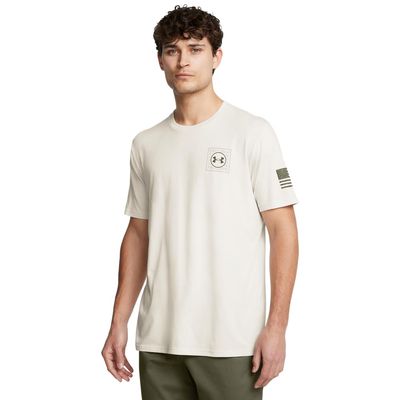 Under Armour Men's Freedom Snake Short Sleeve T Shirt, (110) Summit White / / Marine OD Green, XX-Large