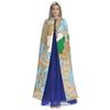 AKDODK Republic of Uzbekistan flag map03 Print Hooded Robe Cloak Halloween Cosplay Costumes for Adult Men Women Dark Party Capes view 2