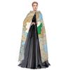 AKDODK Republic of Uzbekistan flag map03 Print Hooded Robe Cloak Halloween Cosplay Costumes for Adult Men Women Dark Party Capes view 3