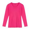 Brix Girls' Long Sleeve Tees - 100% Cotton Tagless 4 -Pack Crew Neck Super Soft Cotton T Shirts. (US, Age, 7 Years, 8 Years, Purple, Black, Red, Fuschia Pink) view 4