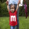 3T Red Toddler Lowercase m Colorful Halloween Group Toddler T-Shirt view 3