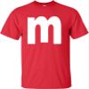 3T Red Toddler Lowercase m Colorful Halloween Group Toddler T-Shirt view 4