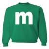 4X-Large Kelly Mens Lowercase m Colorful Halloween Group Sweatshirt Crewneck view 1