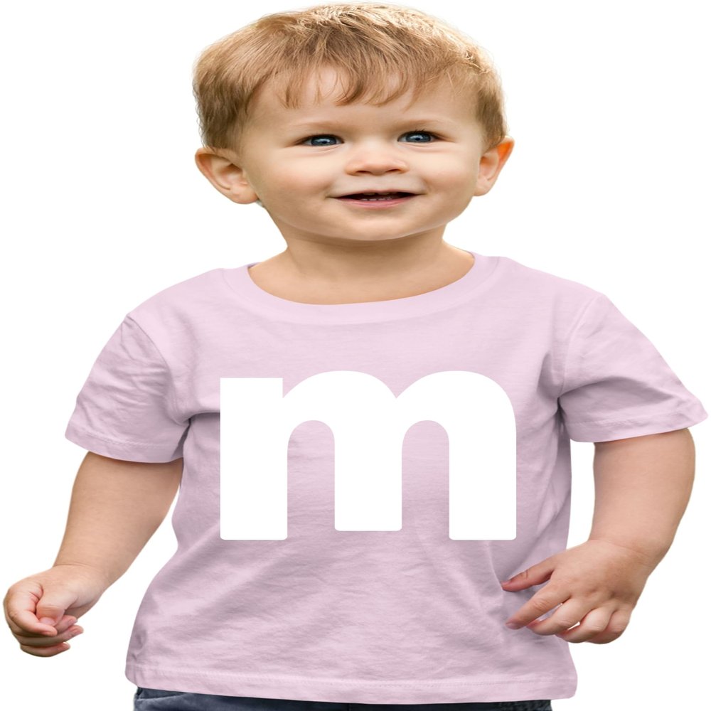 4T Light Pink Toddler Lowercase m Colorful Halloween Group Toddler T-Shirt
