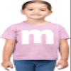4T Light Pink Toddler Lowercase m Colorful Halloween Group Toddler T-Shirt view 2