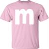 4T Light Pink Toddler Lowercase m Colorful Halloween Group Toddler T-Shirt view 4