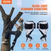 VEVOR Tree Climbing Spikes, 1 Pair Aluminum Climbing Spurs, 350lbs Load Capacity Tree Climbing Gear with Straps and Spike Protectors, Arborist Equipment for Climbers, Hunting, Fruit Picking, White view 2