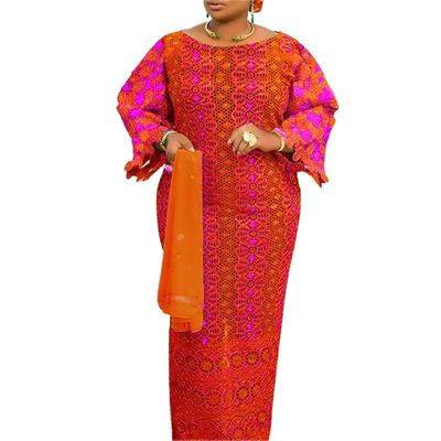 LIXINGHEITANG Size Women Bohemian Autumn Long Sleeve Party Casual Loose Robe s2 Orange L
