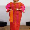LIXINGHEITANG Size Women Bohemian Autumn Long Sleeve Party Casual Loose Robe s2 Orange L view 2