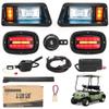10L0L Golf Cart Light Kit For Yamaha G14, G16, G19 G22, Daytime Running Head Light with Low & High Beam with Brake, Hazard, Horn & Turn Signal Kit, 12V-48V