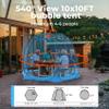 Pop Up Bubble Tent for 4-8 People - 10x10ft Large Oversize Weather Proof Pod - Cold Protection Camping Tent - Winter Instant Igloo Tent for Outdoor Activities Blue view 2