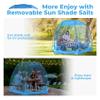 Pop Up Bubble Tent for 4-8 People - 10x10ft Large Oversize Weather Proof Pod - Cold Protection Camping Tent - Winter Instant Igloo Tent for Outdoor Activities Blue view 3