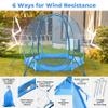 Pop Up Bubble Tent for 4-8 People - 10x10ft Large Oversize Weather Proof Pod - Cold Protection Camping Tent - Winter Instant Igloo Tent for Outdoor Activities Blue view 4