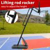 Height Adjustable 7 to 10ft Basketball Hoop 44 Inch Backboard Portable Basketball Goal System with Stable Base and Wheels, use for Outdoor (Black+ Gray) view 2