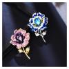 GTEFSWS Brooches Brooch Color Glaze Sun Flower Brooch Lady Personality Temperament Anti-Light Pin Clothing Accessories Pin for Women Fashion view 3
