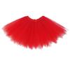 SUFEINI Women Adult Tutu Skirt 3-Layer Tulle Teens Princess Ballet Red Teens Halloween Tutu Skirt (US, Alpha, X-Large, Regular, Regular, A-red -1pcs) view 1