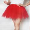 SUFEINI Women Adult Tutu Skirt 3-Layer Tulle Teens Princess Ballet Red Teens Halloween Tutu Skirt (US, Alpha, X-Large, Regular, Regular, A-red -1pcs) view 2