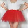 SUFEINI Women Adult Tutu Skirt 3-Layer Tulle Teens Princess Ballet Red Teens Halloween Tutu Skirt (US, Alpha, X-Large, Regular, Regular, A-red -1pcs) view 3