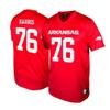 Genuine Collective EMarion Harris - 76 Arkansas Razorbacks Nil Football Jersey, Red view 1