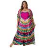 LIXINGHEITANG Size Summer Casual Print Sleeve Women Clothing Moroccan Holiday Beachwear Swimsuit s7 M view 1