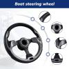 QYMOPAY 12.5 Inch Boat Steering Wheel with 3/4 Axle Marine Steering Wheel Adapter, Yachts, Pontoon Boats view 3