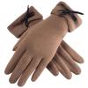 LiuliuBull Plush Winter Women Gloves Warm Touch Screen Gloves Female Windproof Full Fingers Mittens Driving Ski Girls Ladies(Gray) view 3