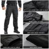 MERJAZ Men's Fleece Lined Tactical Pants Thermal Camo Cargo Pants Winter Waterproof Hiking Pants Insulated Work Pants Black 32 view 4