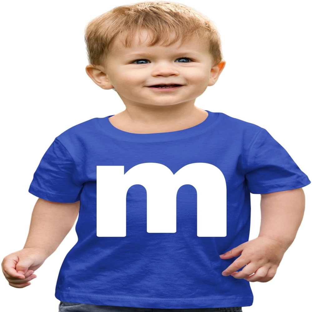 2T Royal Toddler Lowercase m Colorful Halloween Group Toddler T-Shirt