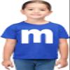 2T Royal Toddler Lowercase m Colorful Halloween Group Toddler T-Shirt view 2