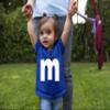 2T Royal Toddler Lowercase m Colorful Halloween Group Toddler T-Shirt view 3