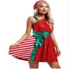 winying Women Christmas Santa Claus Costume Sequins Dance Dress with Santa Hat Set Xmas Party Costume Red XX-Large view 3