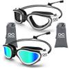 Otionus Swim Goggles, Polarized Adult Swimming Goggles Bungee Strap No Hair Pulling Anti-fog Pool Goggles for Men Women view 1