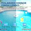 Otionus Swim Goggles, Polarized Adult Swimming Goggles Bungee Strap No Hair Pulling Anti-fog Pool Goggles for Men Women view 2