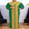 LIXINGHEITANG Elegant Dress Women V-Neck Sleeve Long Autumn Loose Oversized Robe s2 Green8 XS view 3